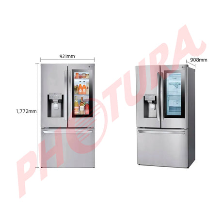 LG Refrigeradora French Door Instaview Door-In-Door Smart Inverter de 3 Puertas | ThinQ | Linear/Door Cooling | Multi Air Flow | Dispensador de Agua y Hielo | 27.72p3