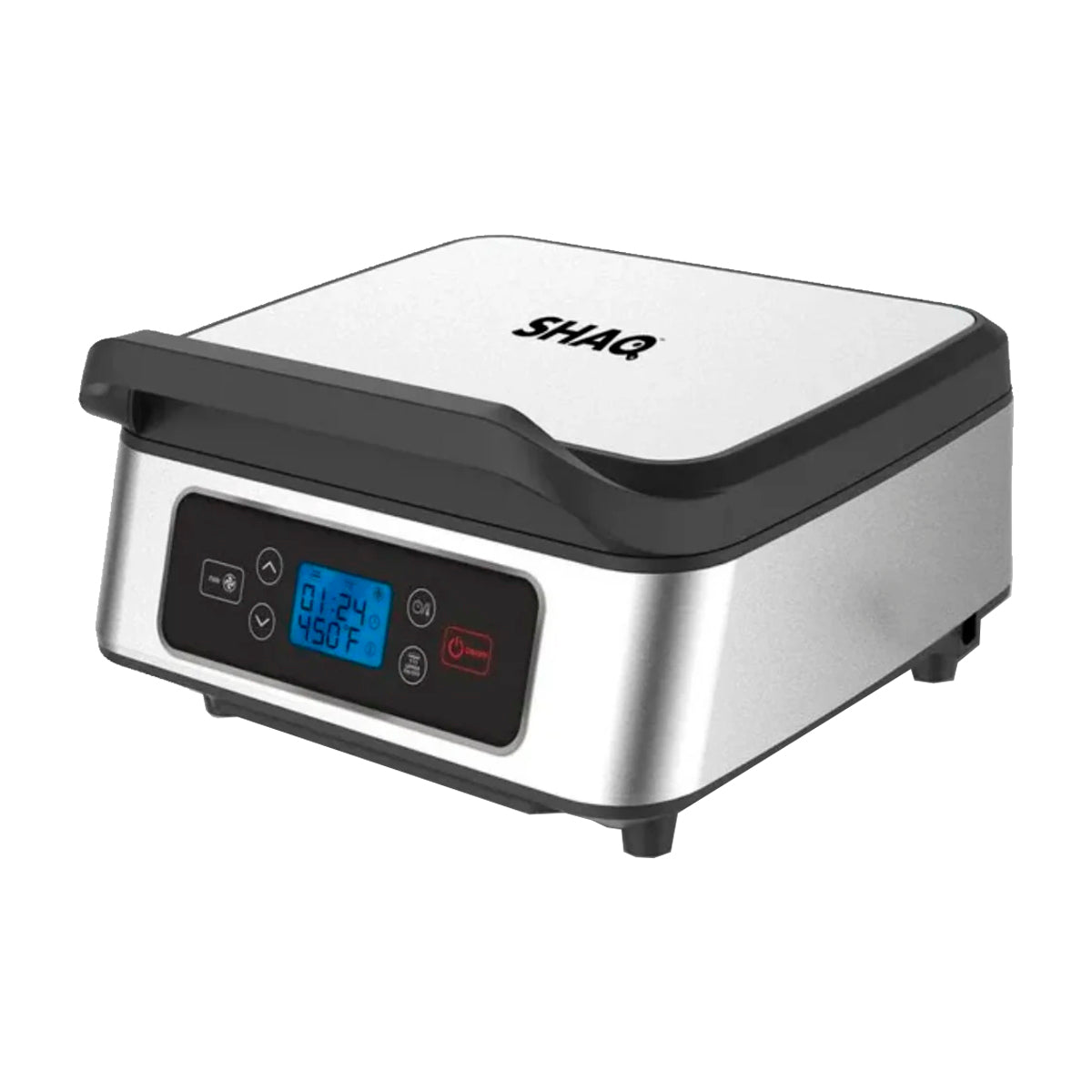 SHAQ Parrilla Eléctrica 3 en 1 | Placas Antiadherentes | Acero inoxidable | Bandeja de Goteo | 1300W