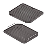 SHAQ Parrilla Eléctrica 3 en 1 | Placas Antiadherentes | Acero inoxidable | Bandeja de Goteo | 1300W