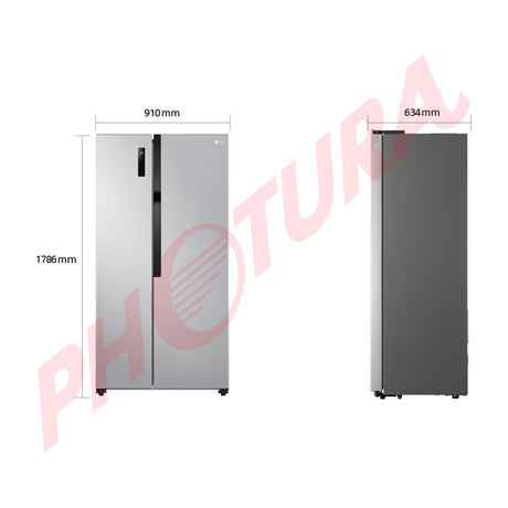 LG Refrigeradora Side By Side Smart Inverter | Multi Air Flow | Panel Digital | 18.32p3