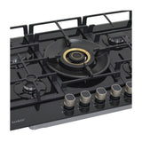 Sankey Estufa Empotrable a Gas de Vidrio Templado | 75cm | 5 Quemadores | Encendido por Pulso