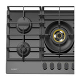 Sankey Estufa Empotrable a Gas de Vidrio Templado | 75cm | 5 Quemadores | Encendido por Pulso