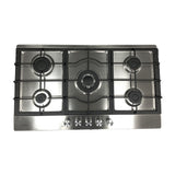 Sankey Estufa Empotrable a Gas de Acero Inoxidable | 86cm | 5 Quemadores | Encendido por Pulso