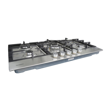 Sankey Estufa Empotrable a Gas de Acero Inoxidable | 86cm | 5 Quemadores | Encendido por Pulso