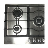 Sankey Estufa Empotrable a Gas de Acero Inoxidable | 86cm | 5 Quemadores | Encendido por Pulso