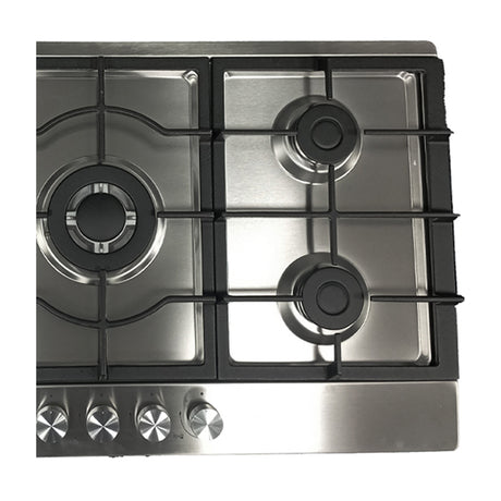 Sankey Estufa Empotrable a Gas de Acero Inoxidable | 86cm | 5 Quemadores | Encendido por Pulso