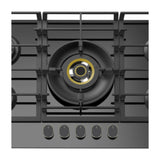 Sankey Estufa Empotrable a Gas de Vidrio Templado | 90cm | 5 Quemadores | Encendido por Pulso