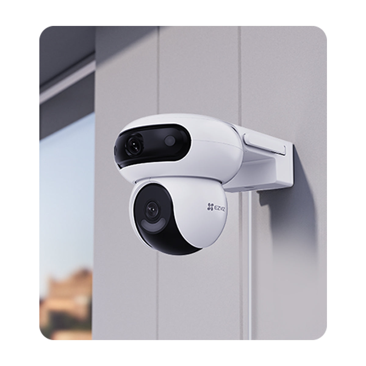 EZVIZ H90 Cámara de Seguridad WiFi para Casa | Dual 2K+ | Visión Panorámica 360º | Visión Nocturna a Color | Detección de Movimiento | Modo Patrulla