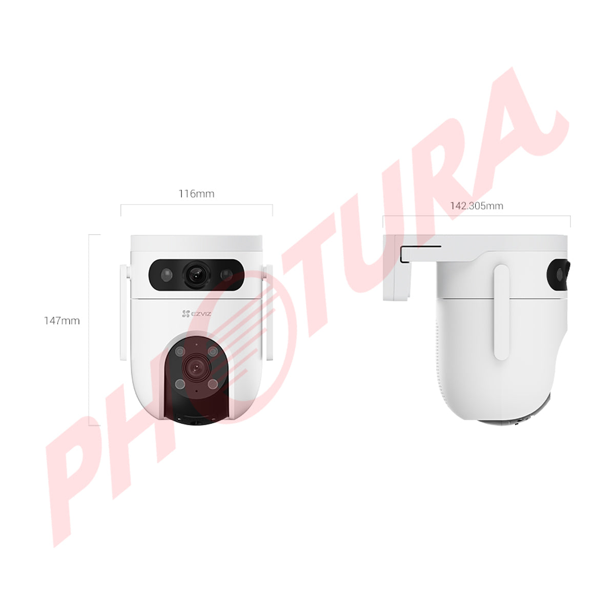 EZVIZ H9c Dual 4G Cámara de Seguridad WiFi para Casa | Dual 3K | Visión Panorámica 360º | Conectividad dual 4G & Wi-Fi | Visión Nocturna a Color | Detección de Movimiento