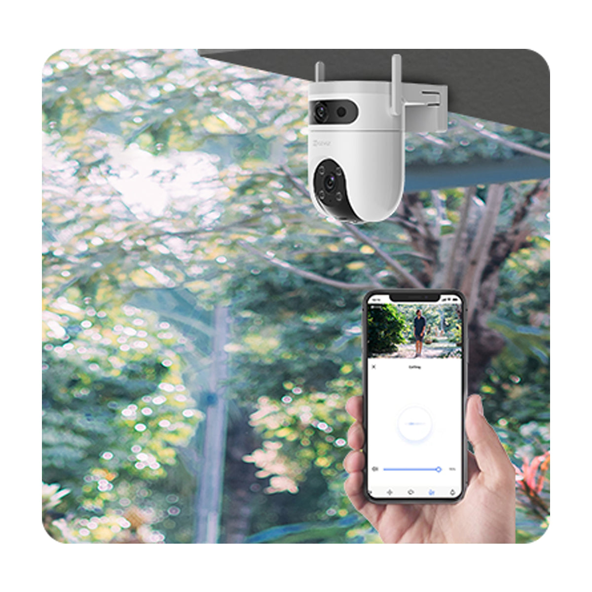 EZVIZ H9c Dual Cámara de Seguridad WiFi para Casa | Dual 2K | Visión Panorámica 360º | Visión Nocturna a Color | Detección de Movimiento