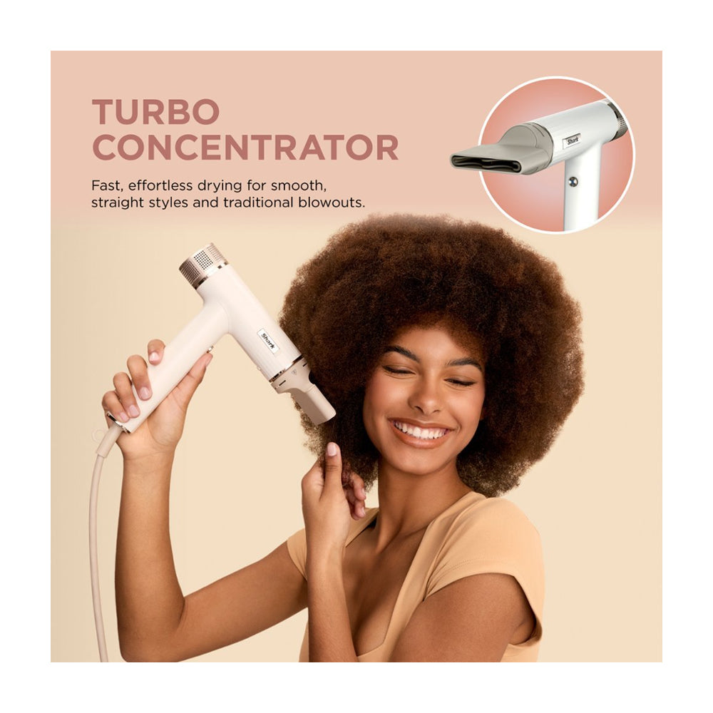 Shark SpeedStyle Secador de Cabello 3-en-1 | QuickSmooth | Straight & Wavy | Blanco