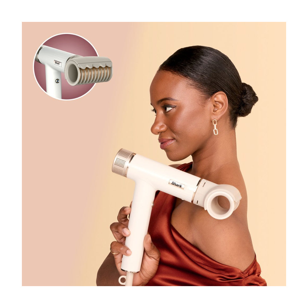 Shark SpeedStyle Secador de Cabello 3-en-1 | QuickSmooth | Straight & Wavy | Blanco