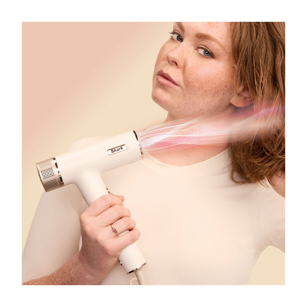 Shark SpeedStyle Secador de Cabello 3-en-1 | QuickSmooth | Straight & Wavy | Blanco