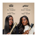 Shark Glam Cepillo Secador 5-en-1 | Multi-Estilizador | Air Styler Straightener | Gold
