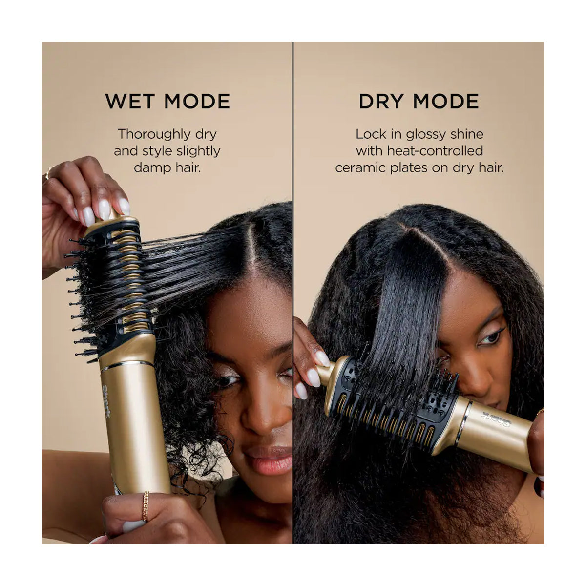 Shark Glam Cepillo Secador 5-en-1 | Multi-Estilizador | Air Styler Straightener | Gold