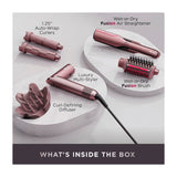 Shark FlexFusion Cepillo Secador 5-en-1 | Multi-Estilizador | Air Styler Curly | Cosmic Blush