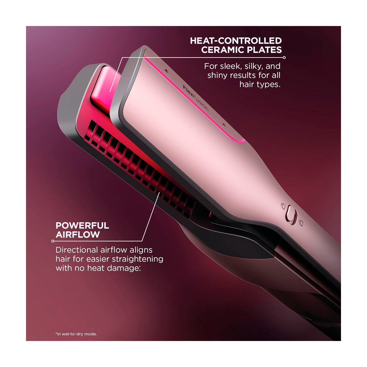 Shark FlexFusion Cepillo Secador 5-en-1 | Multi-Estilizador | Air Styler Curly | Cosmic Blush