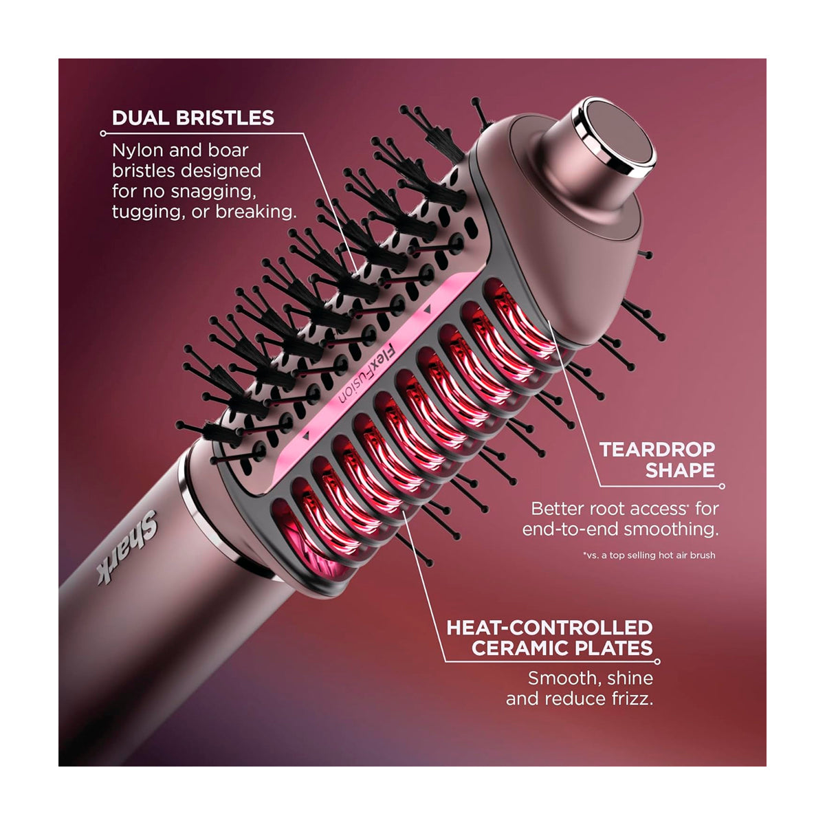 Shark FlexFusion Cepillo Secador 5-en-1 | Multi-Estilizador | Air Styler Curly | Cosmic Blush