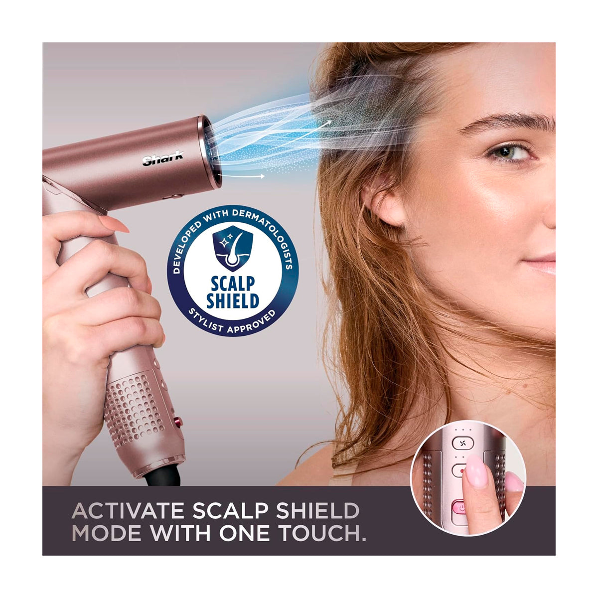 Shark FlexFusion Cepillo Secador 5-en-1 | Multi-Estilizador | Air Styler Curly | Cosmic Blush