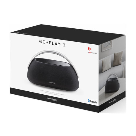 Harman Kardon Go + Play 3 Bocina Portátil Bluetooth | Superior Sound Performance | Diseño Signature | 8H | Negro