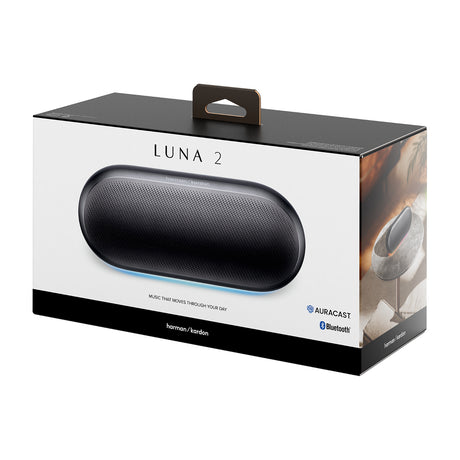 Harman Kardon Luna 2 Bocina Portátil Bluetooth | AI Sound Boost | IP67 | 12H | Negro