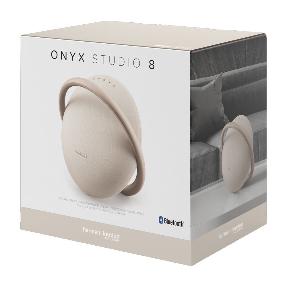Harman Kardon Onyx Studio 8 Bocina Portátil Bluetooth | Superior Sound Performance | Diseño Premium | 8H | Champaña
