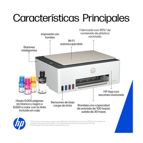 HP Smart Tank 583 Impresora Inalámbrica Multifuncional con Tanques de Tinta