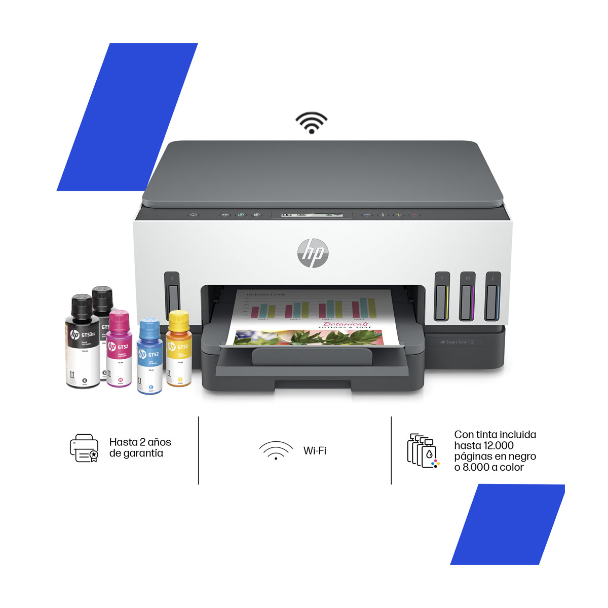 HP Smart Tank 720 Impresora Inalámbrica Multifuncional con Tanques de Tinta