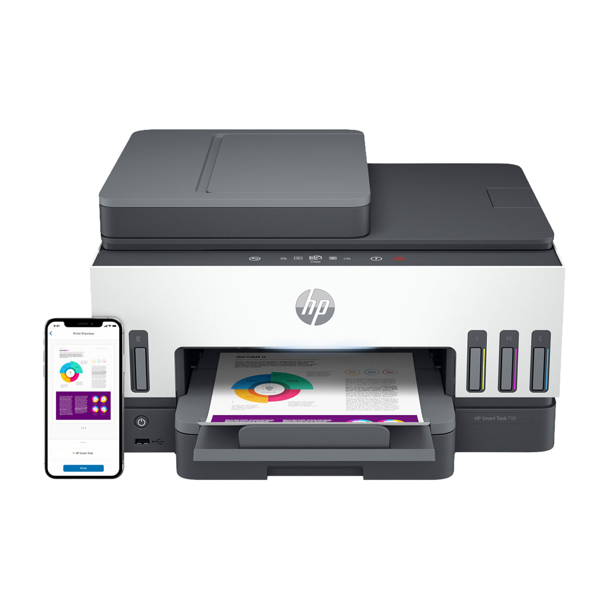 HP Smart Tank 790 Impresora Inalámbrica Multifuncional con Tanques de Tinta
