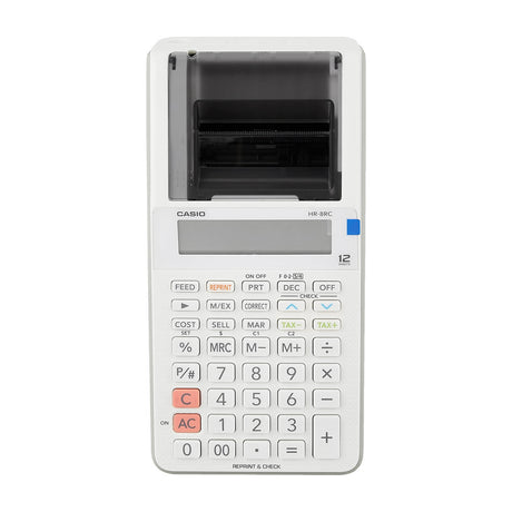 Casio Calculadora de Escritorio de 12 Dígitos | Impresión en 2 Colores | Blanco
