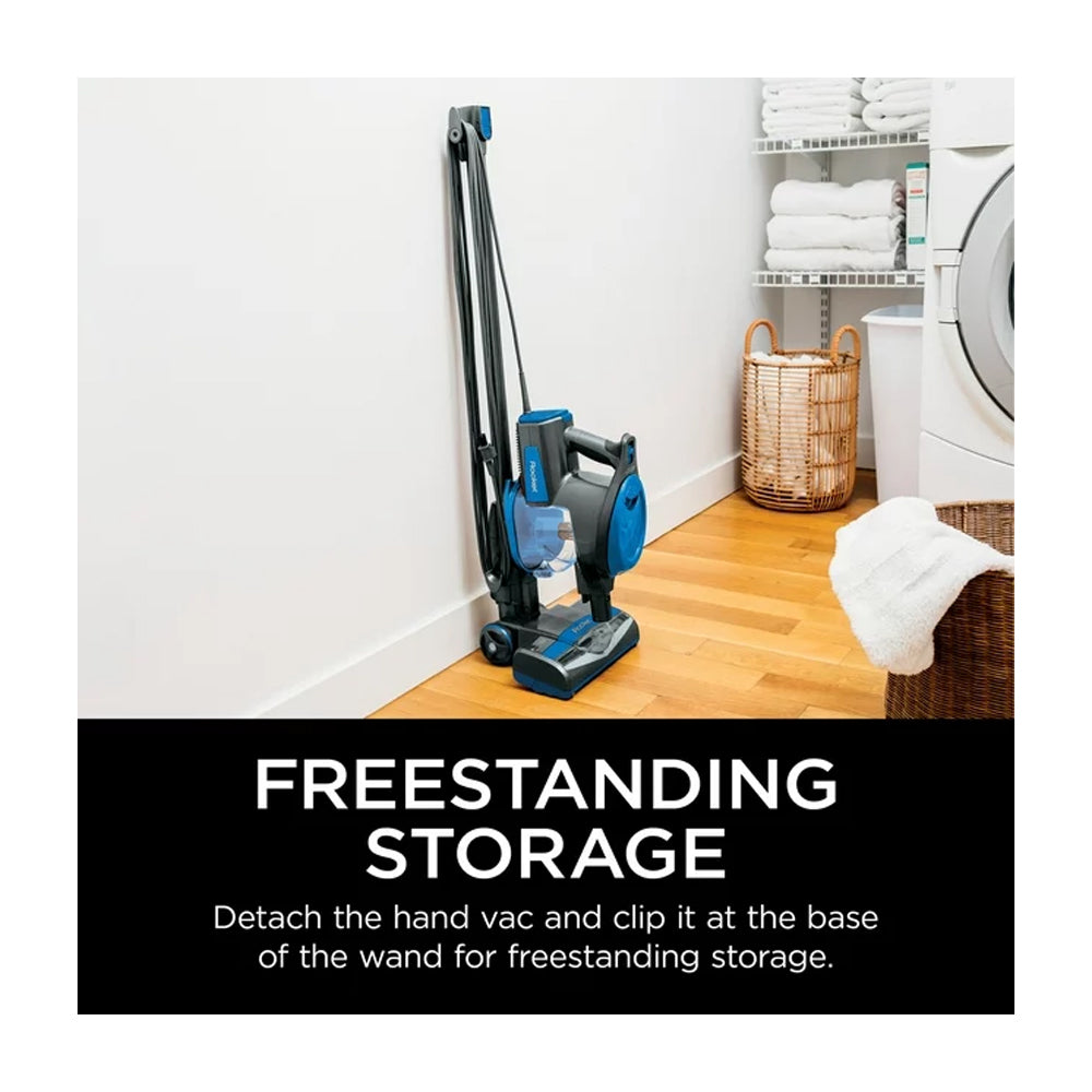 Shark Rocket Pet Aspiradora | Succión Potente | Dirección Giratoria | Ligera | Azul Gris