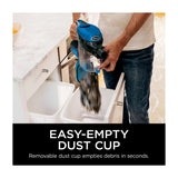 Shark Rocket Pet Aspiradora | Succión Potente | Dirección Giratoria | Ligera | Azul Gris