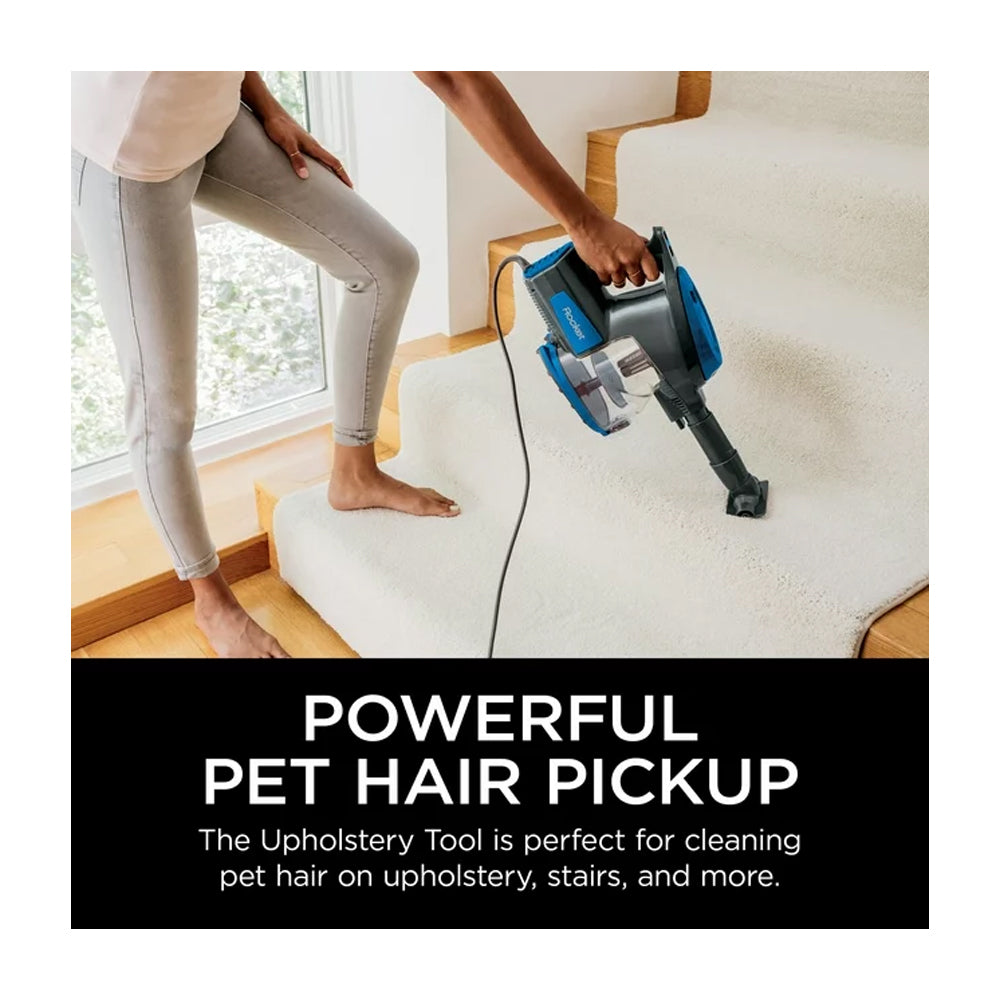 Shark Rocket Pet Aspiradora | Succión Potente | Dirección Giratoria | Ligera | Azul Gris