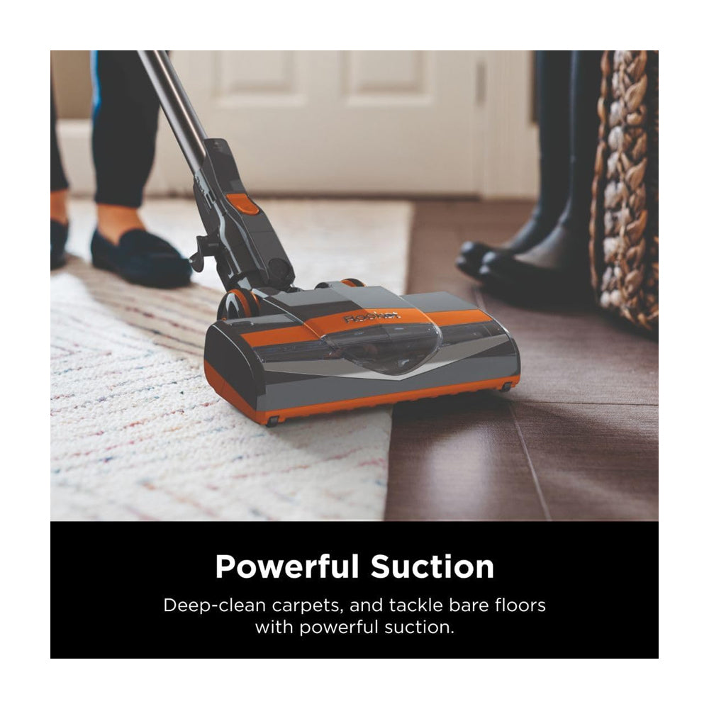 Shark Rocket Pet Aspiradora | Succión Potente | Dirección Giratoria | Ligera | Gris Naranja