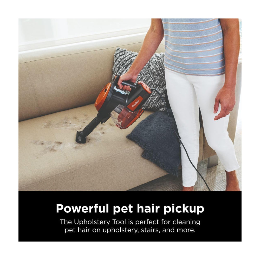 Shark Rocket Pet Aspiradora | Succión Potente | Dirección Giratoria | Ligera | Gris Naranja