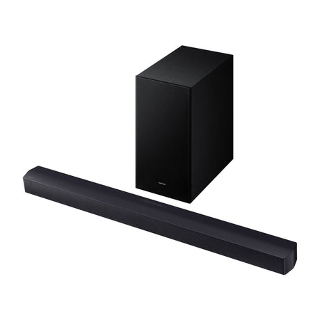 Samsung Barra de Sonido Bluetooth de 2.1 Canales | Subwoofer | Sonido Envolvente 3D | Bass Boost | Adaptive Sound Lite | GM Pro | Dolby 2.0 | DTS V:X | 300W