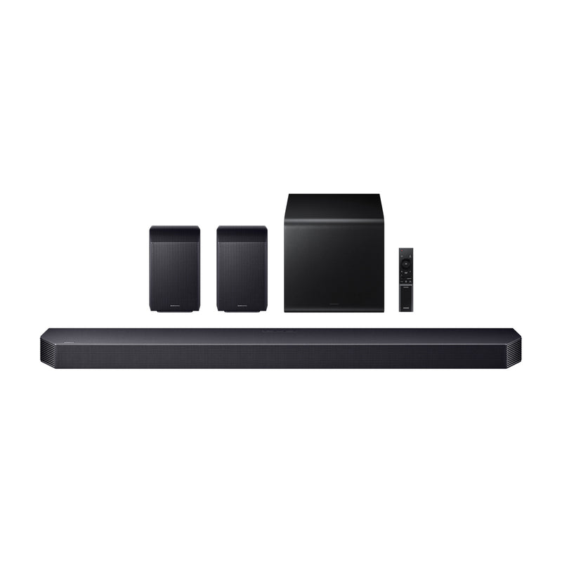 Samsung Barra de Sonido Bluetooth de 9.1.4 Canales | Subwoofer | Sonido Envolvente 3D | Q-Symphony | SpaceFit Sound Pro | GM Pro | WiFi | AVA Pro | Wireless Dolby Atmos | DTS:X | 580W