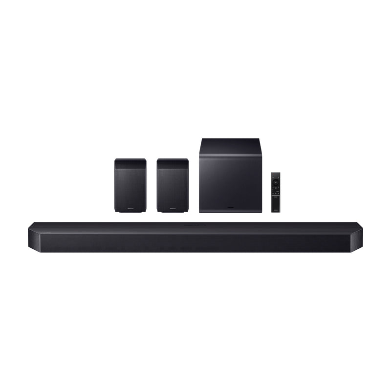 Samsung Barra de Sonido Bluetooth de 11.1.4 Canales | Subwoofer | Sonido Envolvente 3D | Q-Symphony | SpaceFit Sound Pro | GM Pro | WiFi | AVA Pro | Wireless Dolby Atmos | DTS:X | 756W