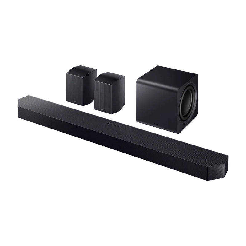 Samsung Barra de Sonido Bluetooth de 11.1.4 Canales | Subwoofer | Sonido Envolvente 3D | Q-Symphony | SpaceFit Sound Pro | GM Pro | WiFi | AVA Pro | Wireless Dolby Atmos | DTS:X | 756W
