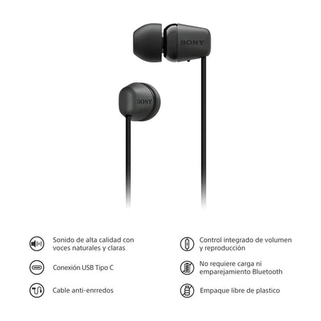 Sony IER-EX15C Audífonos de Cable | Negro