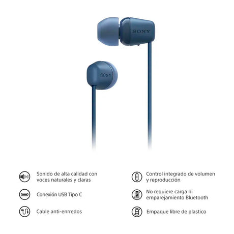 Sony IER-EX15C Audífonos de Cable | Azul