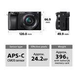 Sony a6100 Alpha Cámara Digital Mirrorless con Lentes 16-50mm OSS II y 55-210mm | ILCE-6100X