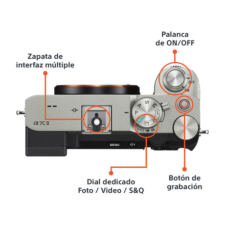 Sony a7C Alpha Cámara Digital Mirrorless Body | ILCE-7C | Full Frame | Plateado