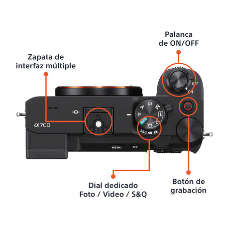 Sony a7C II Alpha Cámara Digital Mirrorless Body | ILCE-7CM2 | Full Frame | Negro