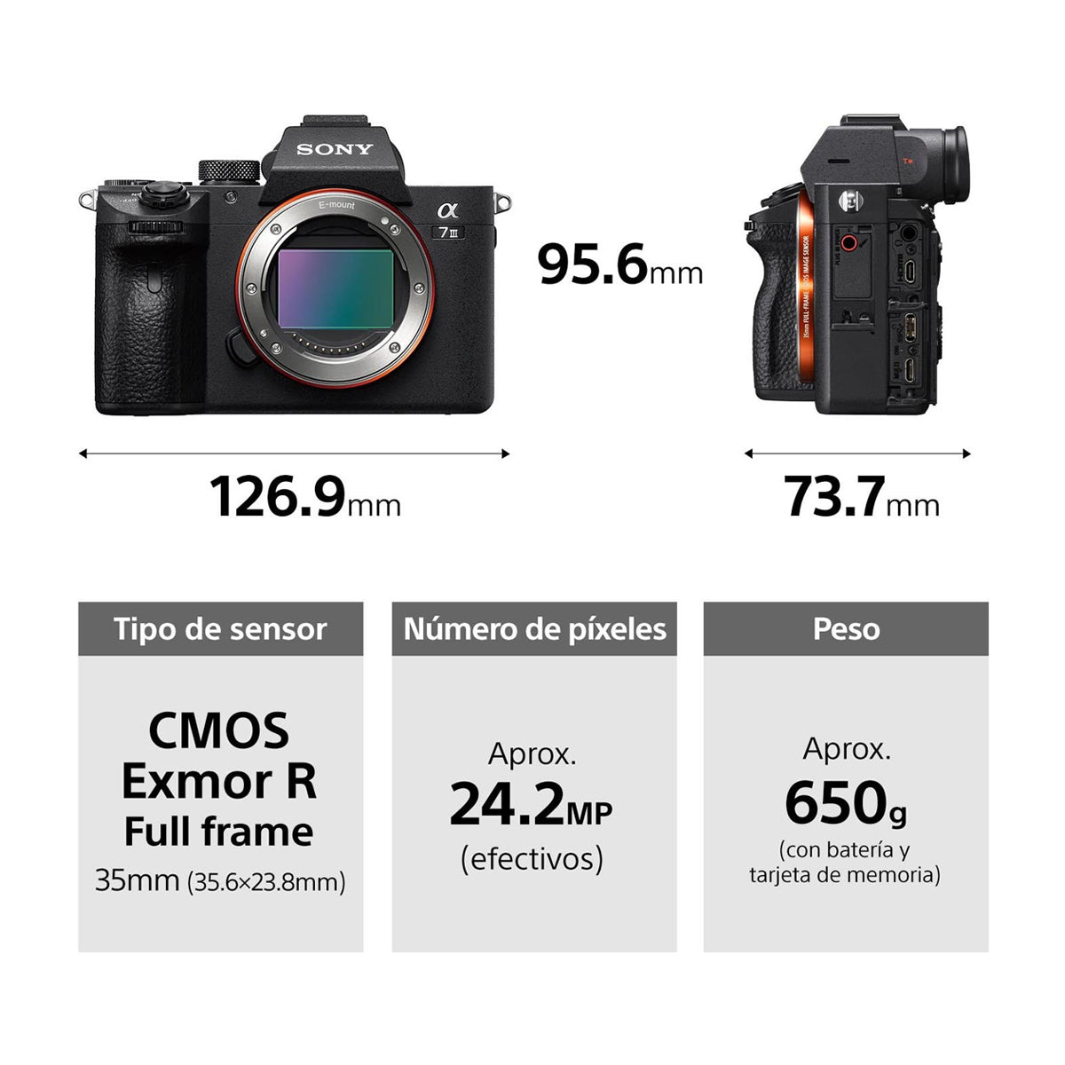 Sony a7 III Alpha Cámara Digital Mirrorless con Lente 28-70mm OSS | ILCE-7M3K | Full Frame