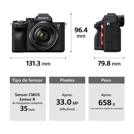 Sony a7 IV Alpha Cámara Digital Mirrorless con Lente 28-70mm OSS | ILCE-7M4K | Full Frame