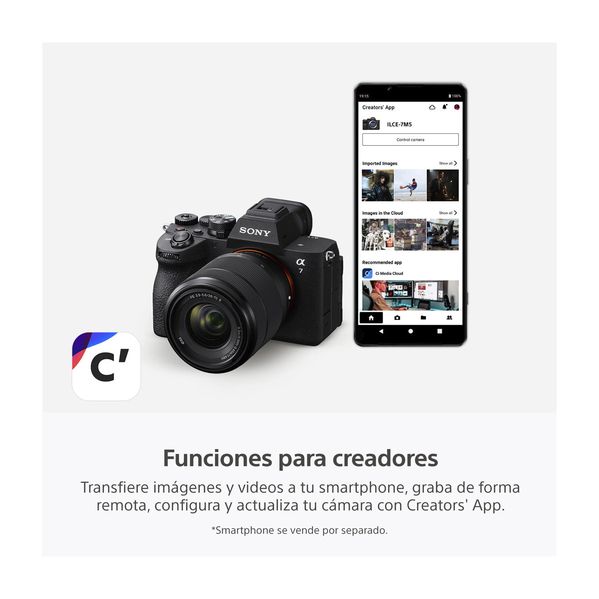 Sony a7 V Alpha Cámara Digital Mirrorless con Lente 28-70mm OSS II | ILCE-7M5M | Full Frame
