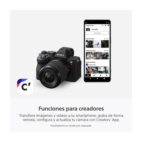 Sony a7 V Alpha Cámara Digital Mirrorless con Lente 28-70mm OSS II | ILCE-7M5M | Full Frame