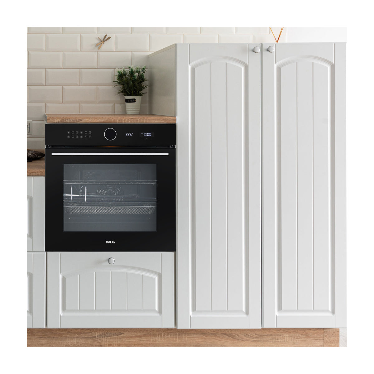 Drija Índico 60 Air Eléctrico Horno Multifuncional Empotrable Eléctrico | Puerta de Triple Vidrio | 250°C