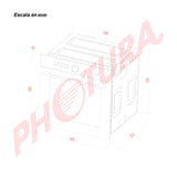 Drija Índico 60 Air Eléctrico Horno Multifuncional Empotrable Eléctrico | Puerta de Triple Vidrio | 250°C